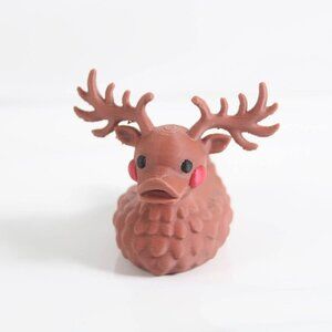 Reindeer Jeep Duck | Holiday Christmas 3D Printed Dashboard Decor